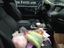 fruit in car