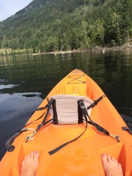 kayak with feet