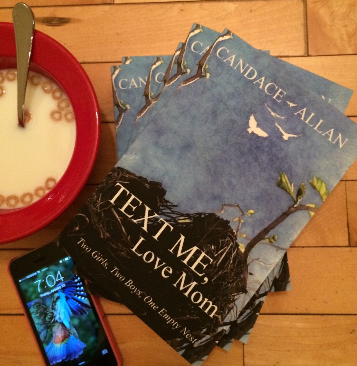 my book and cheerios